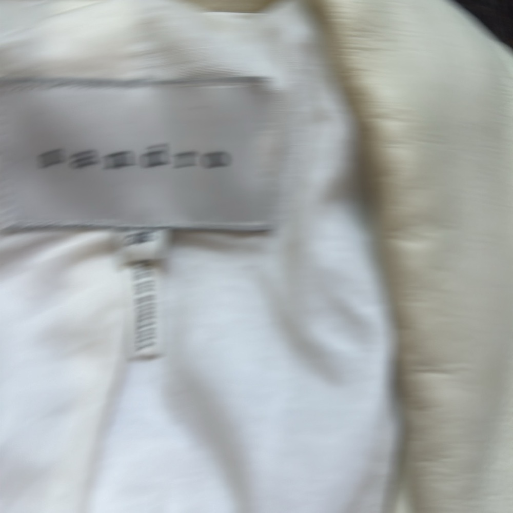 Sandro Coat With Leather Detail - Picture 5 of 9